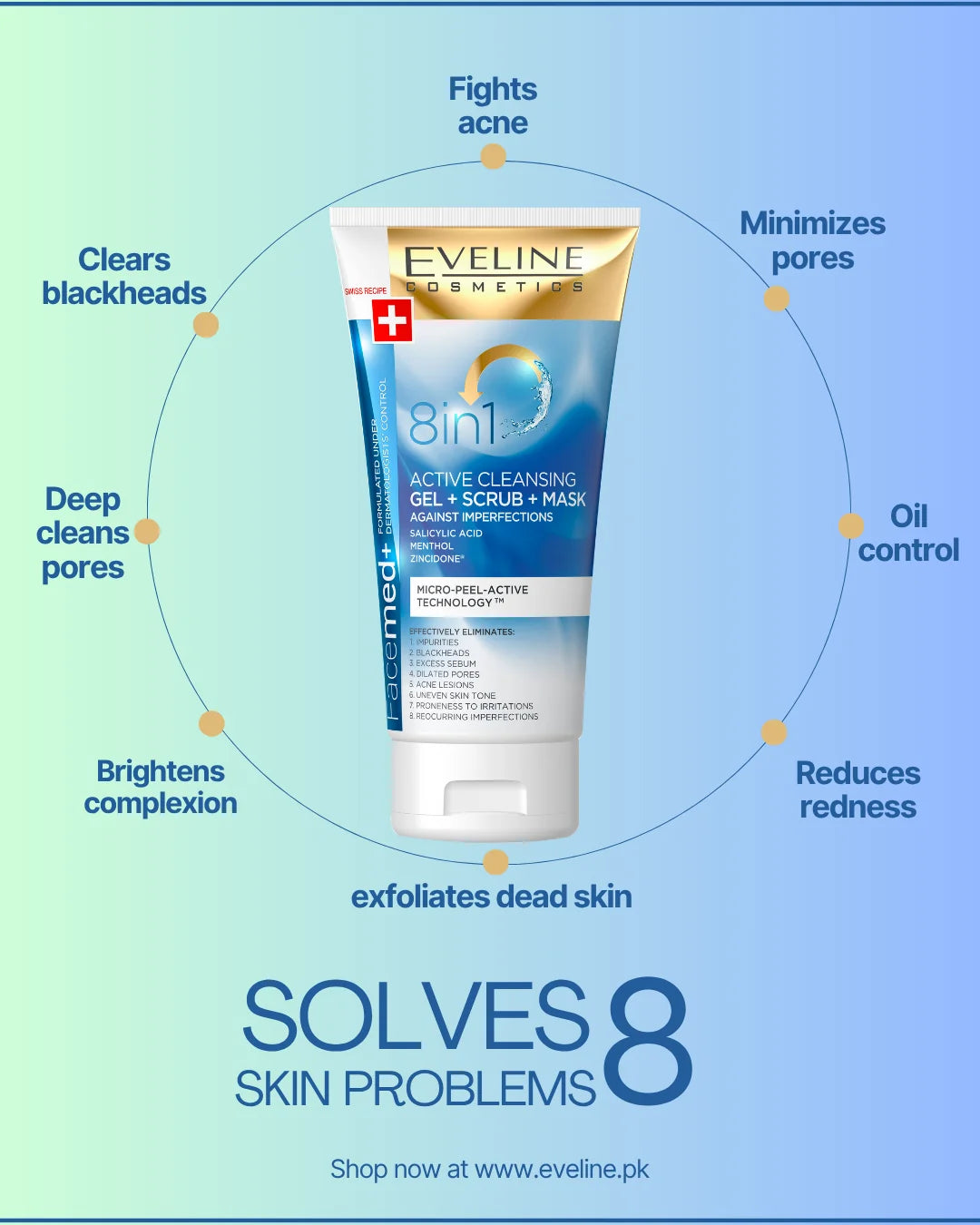 Eveline Cosmetics - Facemed+ Purifying Face Wash Gel