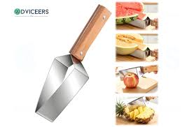 New Watermelon Splitter Watermelon Cutting Artifact 430 Stainless Steel Cutting Piece Splitter Household Melon Triangle Cutting Knife Fruit Knife Kitchen Gadgets