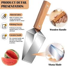 New Watermelon Splitter Watermelon Cutting Artifact 430 Stainless Steel Cutting Piece Splitter Household Melon Triangle Cutting Knife Fruit Knife Kitchen Gadgets